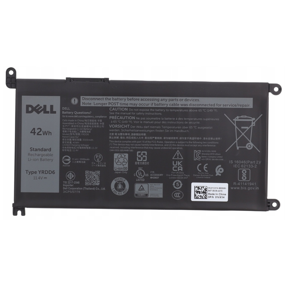 Dell YRDD6 Inspiron 5485 5491 5493 Vostro 5481 5490 Inspiron 3481 Original Laptop Battery price in srilanka