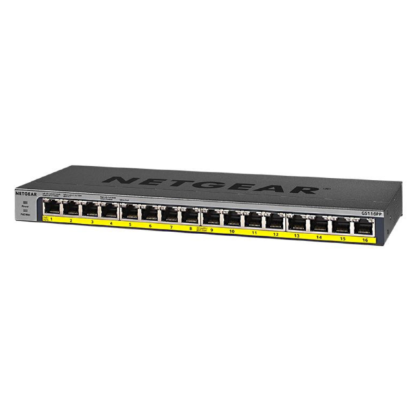 Netgear 16-Port Gigabit Ethernet High-Power Unmanaged PoE+ Switch with FlexPoE (183W)- GS116PP price in srilanka