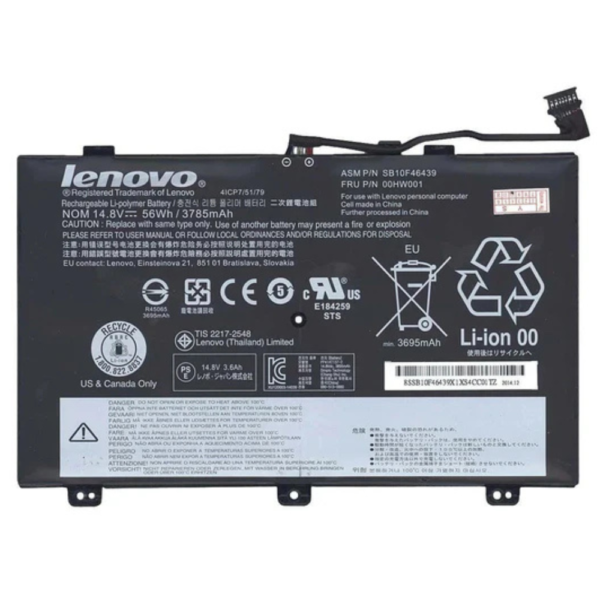Lenovo 00HW001 00HW000 SB10F46439 SB10F46438 ThinkPad S3 Yoga 14 Original Laptop Battery price in srilanka
