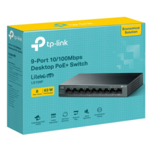 Tp Link LS109P 9-Port 10/100Mbps Desktop Switch with 8-Port PoE+ price in srilanka