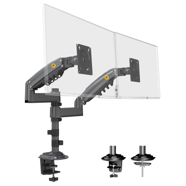 North Bayou NB H180 Ergonomic Desk Mount Dual Monitor Arm for 17 to 27 inch Screens price in srilanka