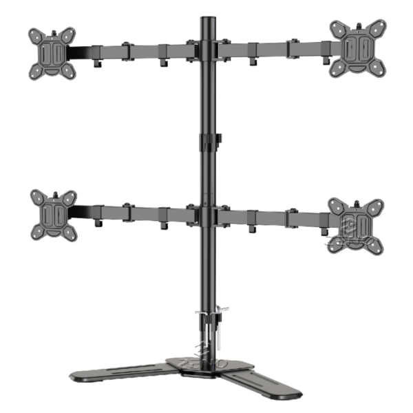 Zeno Free Standing Quadruple Four Monitor Arm MT624 Ergonomic Desk Mount for 15 to 27 inch Screens price in srilanka