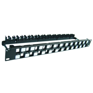 Dintek 1U 19' UTP Cat.6/6A Snap-In 24 Port Patch Panel with Rotatable Cable Manager price in srilanka