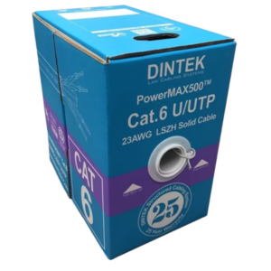 Dintek (Taiwan) 4P Cat 6 UTP 23AWG LSZH Dca Full Copper 305M Gray Network Cable Box-1101-04046 price in srilanka