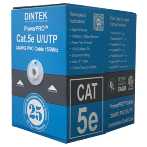 Dintek (Taiwan) Cat 5E UTP 24AWG Full Copper 305M Gray Network Cable Box price in srilanka