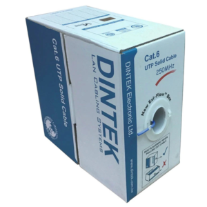 Dintek (Taiwan) Cat 6 UTP 23AWG Full Copper 305M Blue Network Cable Box-1101-04007 price in srilanka