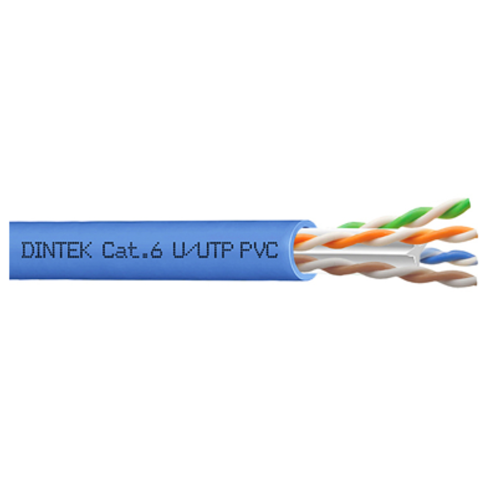Dintek (Taiwan) Cat 6 UTP 23AWG Full Copper 305M Blue Network Cable Box-1101-04007 - Image 2