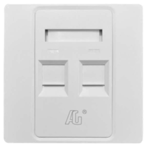 A&G (France) 2 Port RJ45 Faceplate with Shutter -102-00102 price in srilanka
