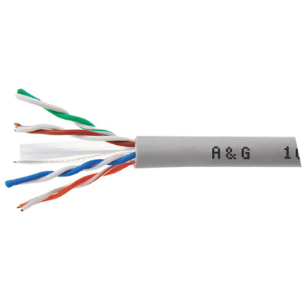 A&G (France) Cat 6 U/UTP 24AWG Full Copper Grey 305M Roll-108-61007 - Image 2