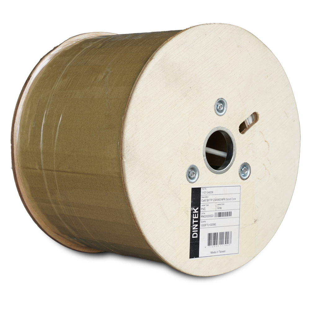 Dintek Cat 6A S/FTP 23AWG Gray 305M LSZH Drum -1105-06028 price in srilanka