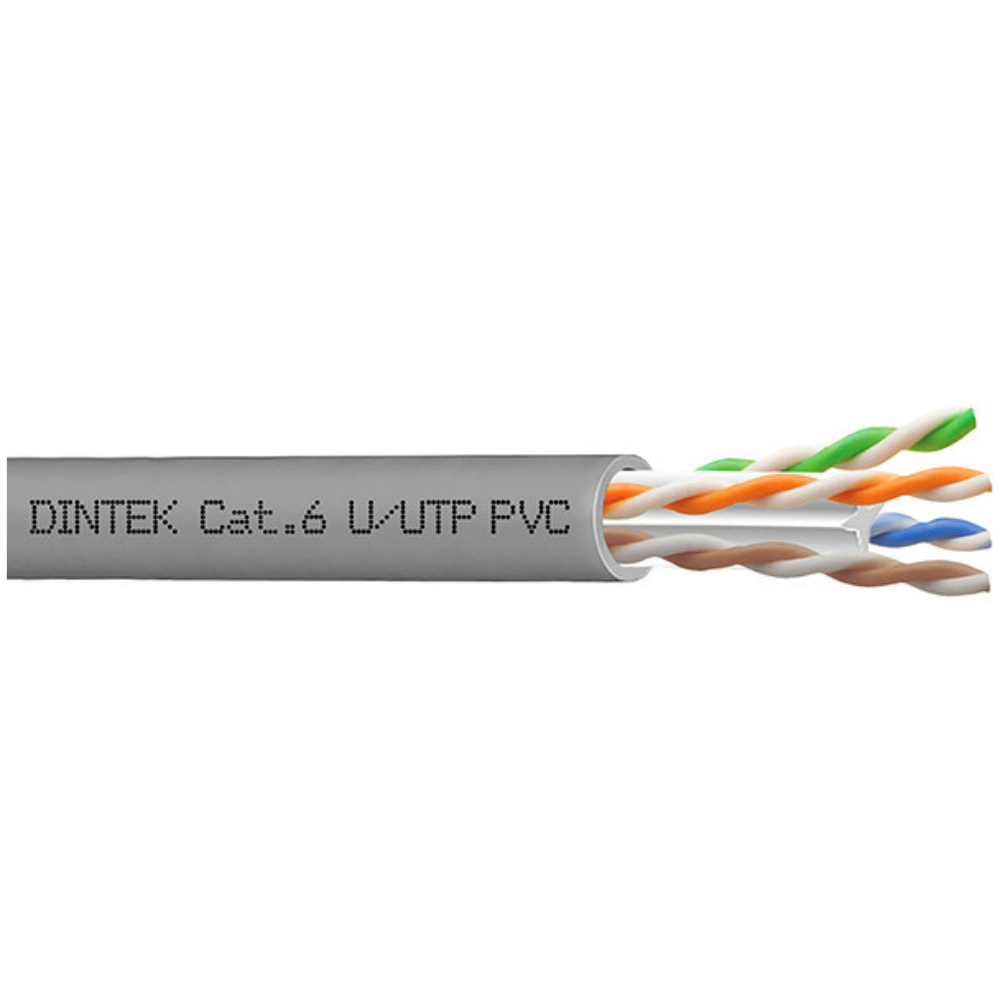 Dintek (Taiwan) Cat 6A U/UTP 23AWG Gray Full Copper 305M Drum - 1101-06013 - Image 2