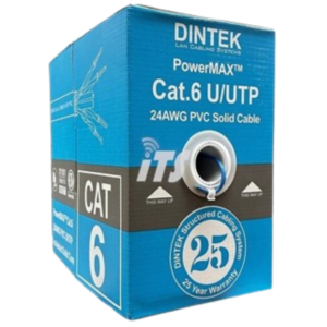 Dintek (Taiwan) Cat 6 UTP 24AWG Full Copper 305M Blue Network Cable Box-1101-04305 price in srilanka
