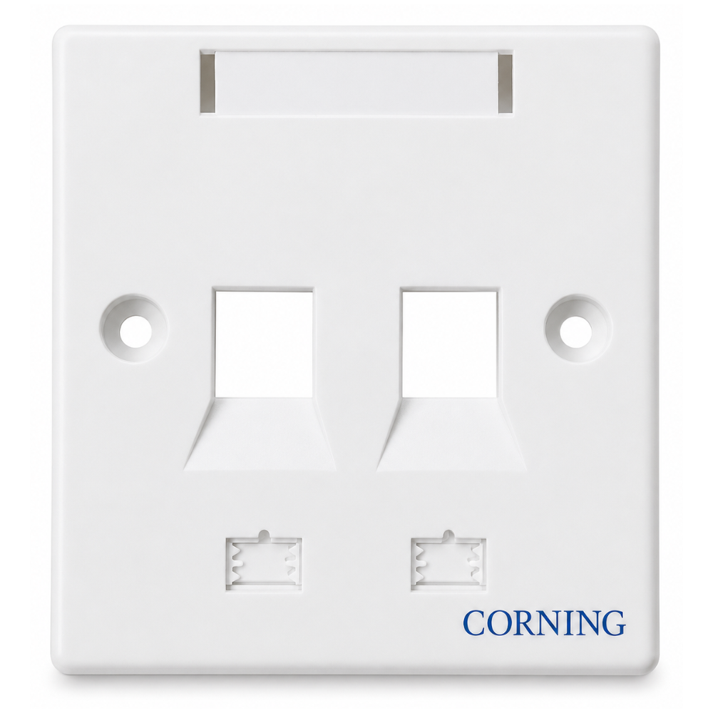 3M Corning (USA) Cat 6 Dual RJ45 Faceplate price in srilanka