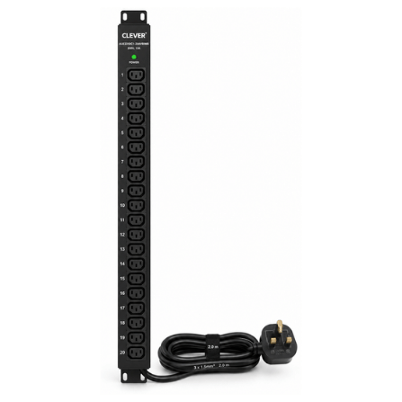 Clever (China) Vertical 20-Way IEC C13 PDU with Power Indicator and BS1363 Plug - AUE2250C1-20AVBIMB price in srilanka