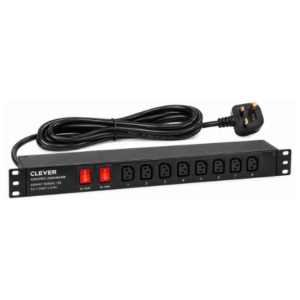 Clever (China) 1U 8-Way IEC C13 Rack PDU with Two 16A Lighted Switches - AUE2250C2-08AHBKMB price in srilanka