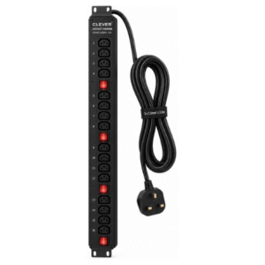 Clever (China) Vertical 16-Way IEC C13 PDU with Four 16A Lighted Switches - AUE2250C2-16AVBKMB price in srilanka