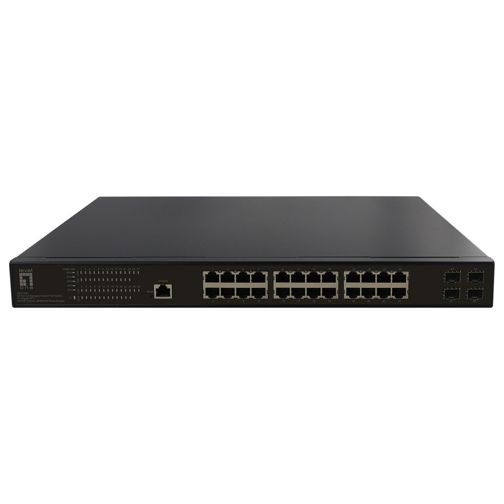 Level One (Germany) 28-Port Gigabit PoE L2 Managed Switch with 4 SFP Slots - GEP-2861 price in srilanka