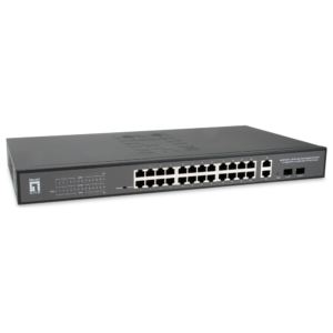 Level One (Germany) 28-Port Gigabit PoE Web Smart Managed Switch with 2 SFP Slots - GEP-2841 price in srilanka