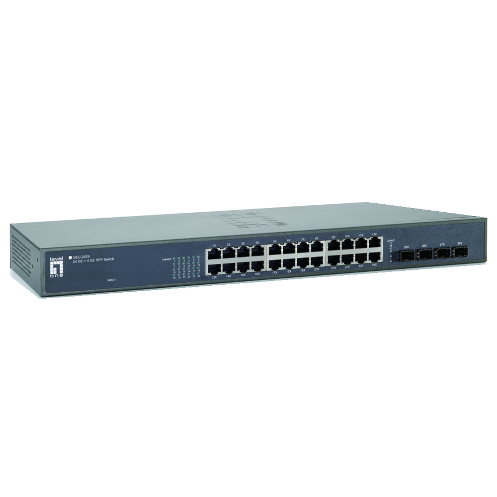 Level One (Germany) 28-Port Gigabit Unmanaged Switch with 4 SFP Slots - GEU-2429 price in srilanka