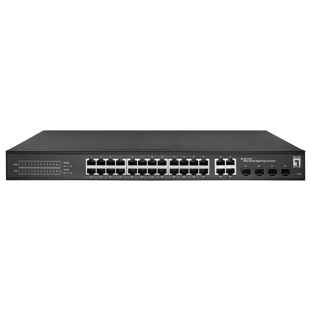 Level One (Germany) Hilbert 28-Port Gigabit Smart Lite Managed Switch with 4 SFP/RJ45 Combo Ports - GES-2128 price in srilanka