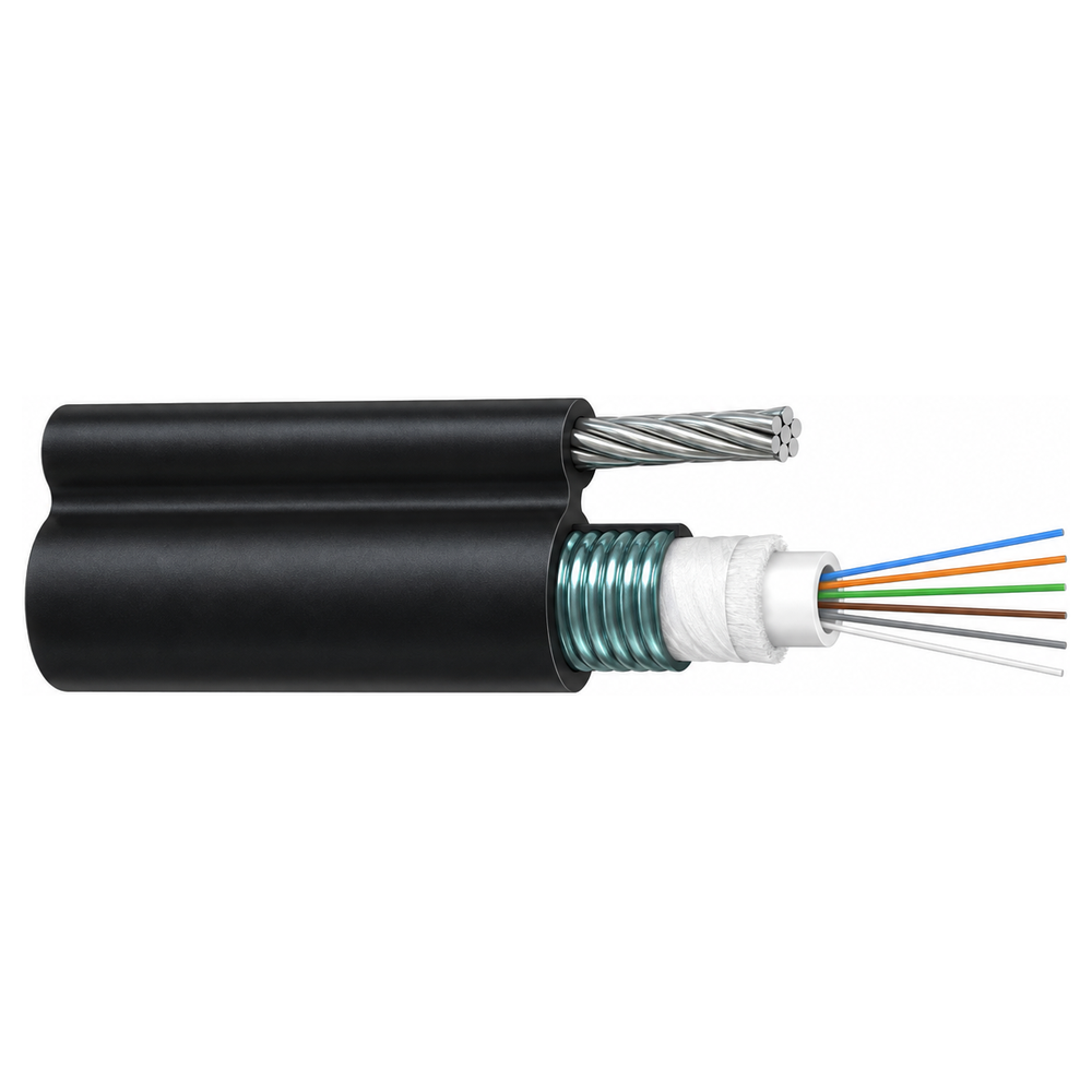 IKCOM (Canada) 6C Aerial Multimode OM3 50/125 Figure-8 Armoured Fiber Optic Cable PE Per Meter - IK-FOC-GYXTC8S-06-M3P-BK price in srilanka