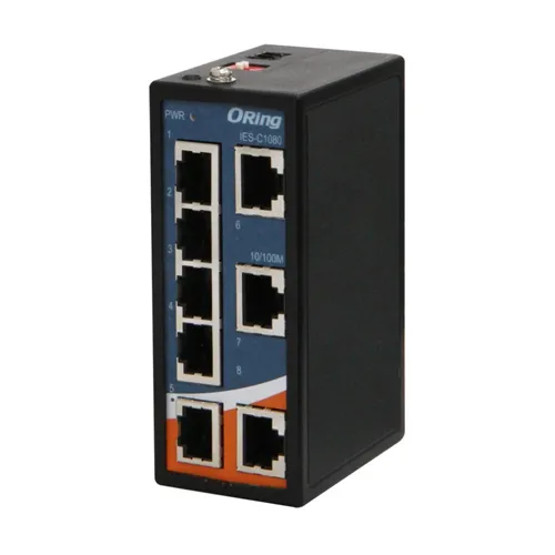 Industrial Network Switch Buying Guide – ORing (Taiwan) 8-Port Industrial Unmanaged Fast Ethernet Switch - IES-C1080 (3Y)