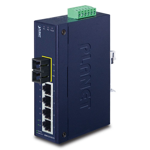 PLANET ISW-511 industrial five-port fiber switch, manufacturer ISW-511 family photo