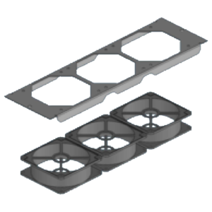 TIMIK (Canada) Top & Bottom Fan Plate 3 x230V AC Fan 440x130mm - 19A TBFP230V3 price in srilanka