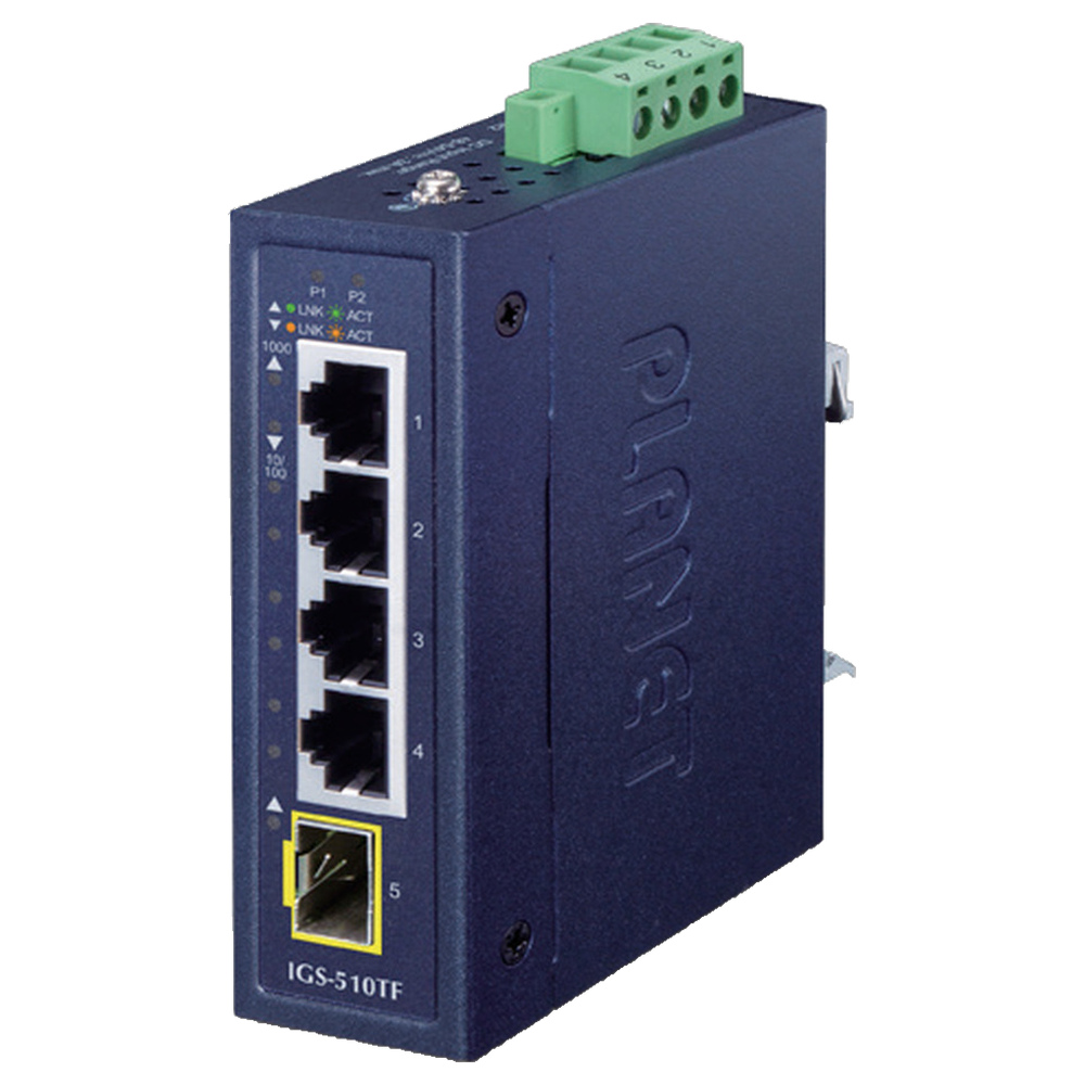 PLANET (Taiwan) 5-Port Industrial Unmanaged Gigabit SFP Switch - IGS-510TF price in srilanka