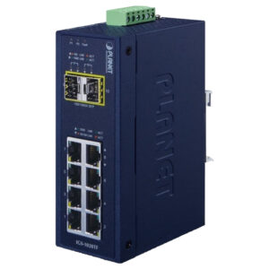 PLANET (Taiwan) 10-Port Industrial Unmanaged Gigabit Switch with 2 SFP Slots - IGS-1020TF price in srilanka