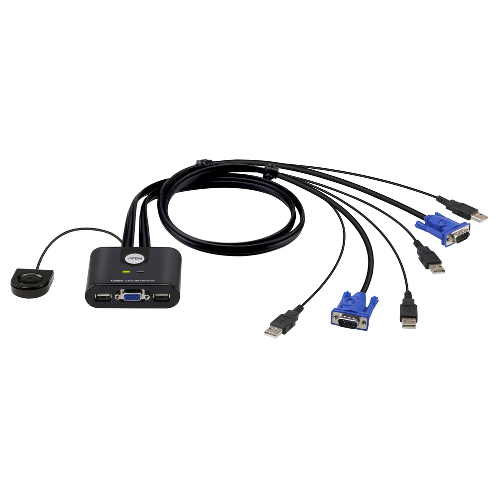 ATEN (Taiwan) 2-Port USB VGA Cable KVM Switch with Remote Selector - CS22U price in srilanka