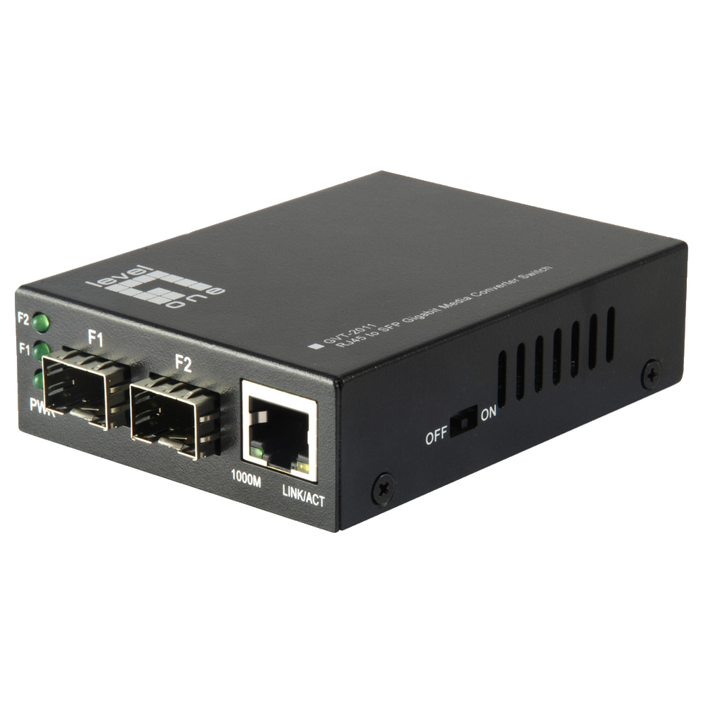 Level One (Germany) 3-Port Gigabit Media Converter Switch with Dual SFP - GVT-2011 price in srilanka