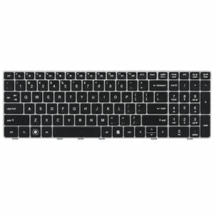 HP (USA) ProBook 4530S 4535S 4730S 4735S Laptop Keyboard With Silver Frame (6M) front view price in srilanka