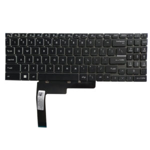 MSI (Taiwan) Modern 15 B12M B13M US White Backlit Laptop Keyboard (6M) front view price in srilanka